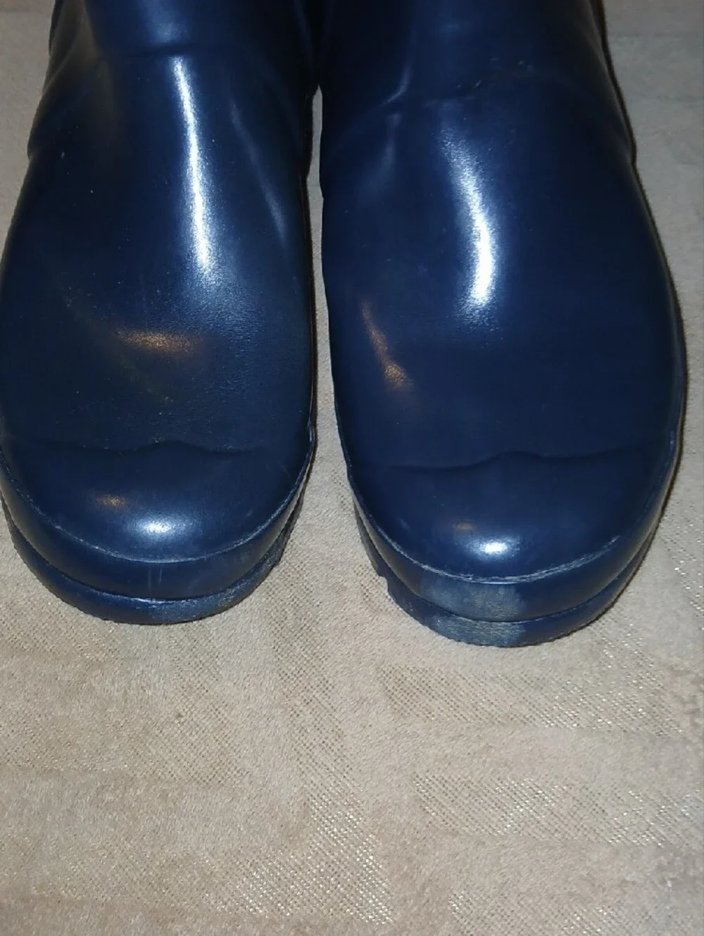 Hunter Unisex Navy Original Gloss Tall Rain/Snow Boots Sz: M6, W7